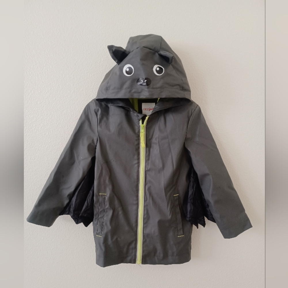 Cat & Jack Black Bat Raincoat with Hood